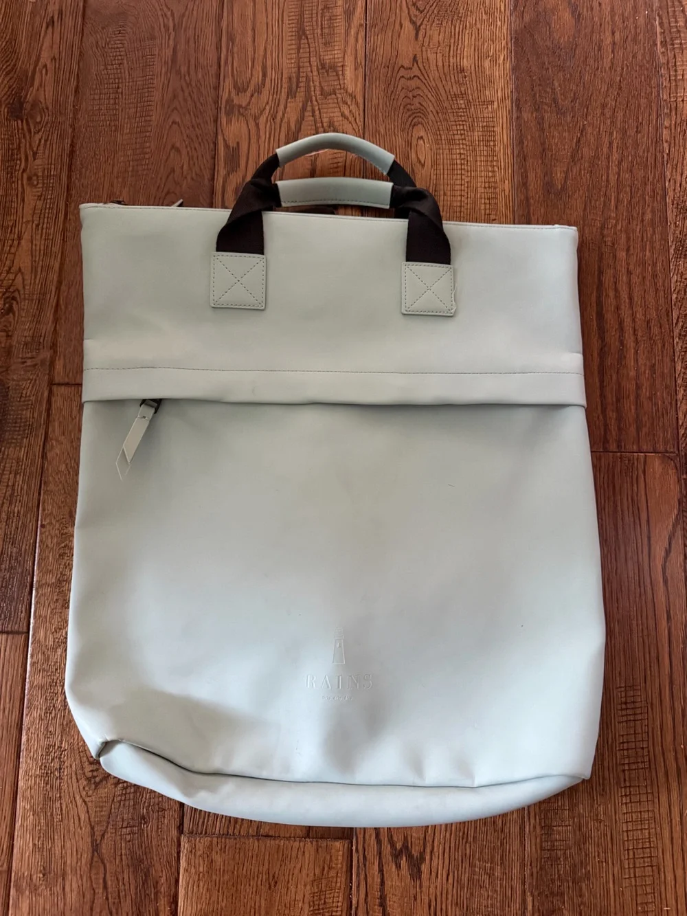 RAINS UNISEX TOTE BACKPACK DUSTY MINT